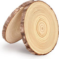 FSWCCK 2 Pack Nature Unfinished Round Wood Slices, 9-11 Inches Wooden Circle by FSWCCK