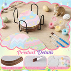 Reallnaive 8 Pcs Easter Eggs Paint by Numbers Kit - Image 4