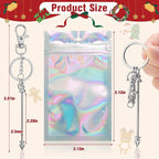 ROADPLUM 25 Pcs Beadable Keychain Bar Set, DIY Alloy Blank Beadable Items - Image 3