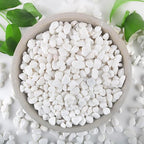 Mulctun 6Lb White Rocks for Plants, 1/4"-3/4" White Pebbles, Decorative Stones by Unknown