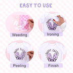 Tintnut Pink Purple Plaid Heat Transfer Vinyl, PU HTV Sheets, easy cut & weed - Image 4