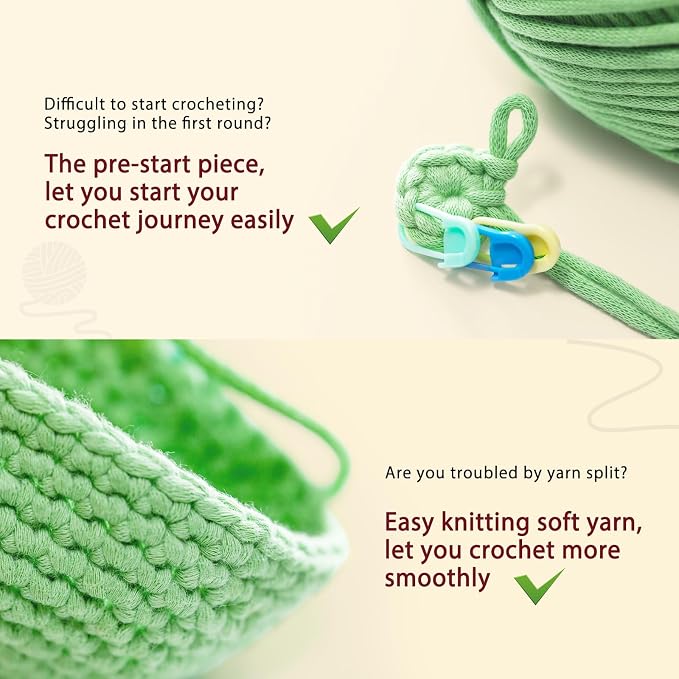 CrochetBox Crochet Kit for Beginner, Highland Cow and Cow Learn How to Crochet - Image 6