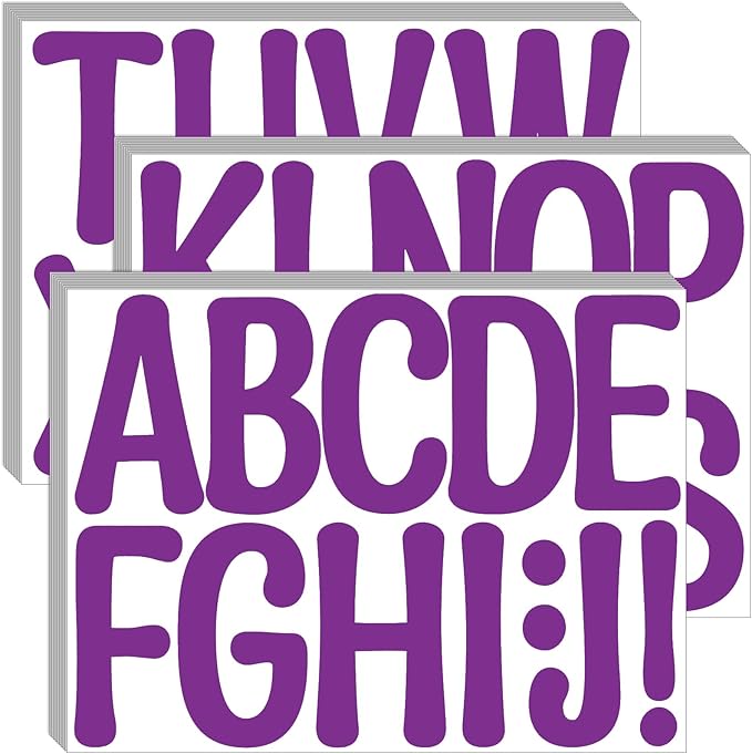 Bemeol 30 Sheets Large Letter Stickers 4 Inch Alphabet Letter Stickers Self by Bemeol