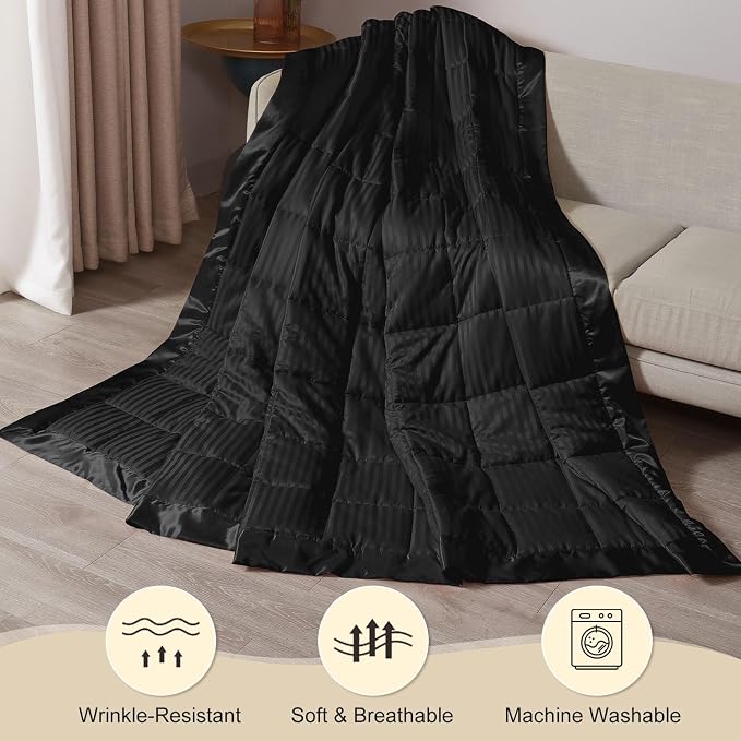 downluxe Weighted Blanket King Size, 18 lb Weighted Blanket - Image 6
