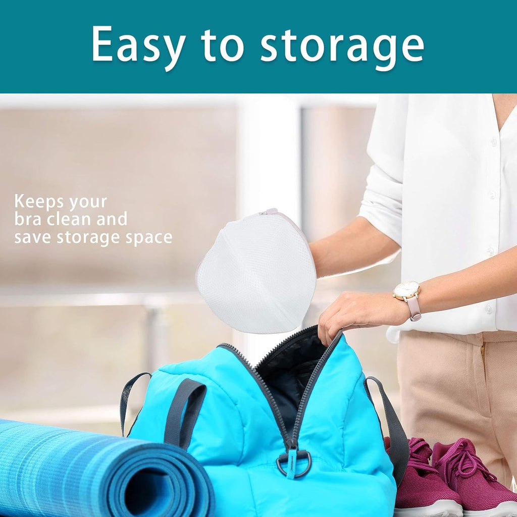 Shappy 6 Pieces Bra Washing Bag for Laundry Mesh Wash Lingerie Underwear Brassiere Washing Bags with Zipper for Women Laundry Storage(7.87 Inch,Pink)