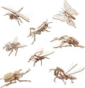 ELX Wooden 3D Puzzles for Kids 6+, 8 Piece Set Insect Animal Models, Wood by ELXPUZZLETOY