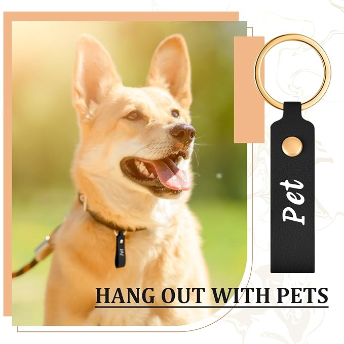 Wavyknot 50 Pcs PU Leather Keychain Blanks Bulk Laser Engraving Blanks Keychain - Image 7
