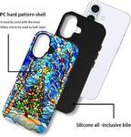Case for iPhone 16, Scratch Resistant Hybrid Double Layer Hard Shell，Christmas - Image 2