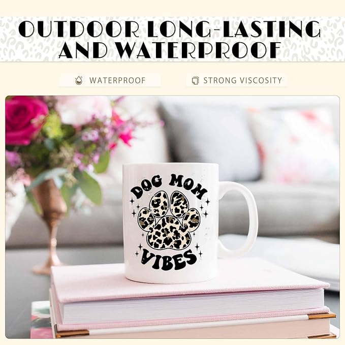 Tintnut Black White Leopard Permanent Vinyl 8 Sheets 12x10in Adhesive Vinyl | - Image 6