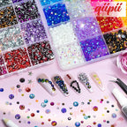 qiipii 48 Color 5mm Jelly AB & Crystal Colorful Resin Rhinestones - Image 4