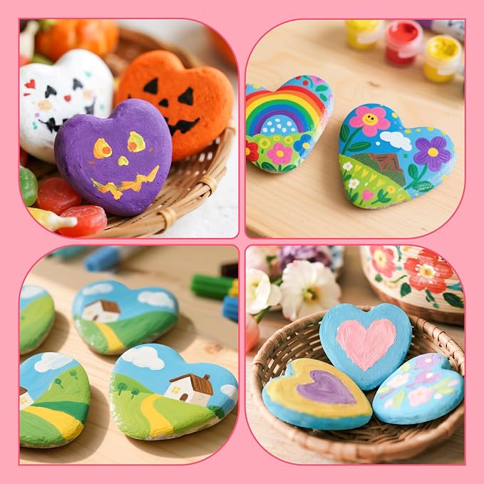 Simetufy 15 Pcs Heart-Shaped Rocks - Image 6