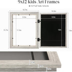 GULETHUN Kids Art Frames, 9x12 Front Opening Kids Artwork Frames Changeable - Image 6