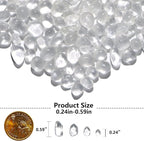 QYGL 0.55LB White Clear Glass Pebbles, Tumbled Sea Glass Stones - Image 3