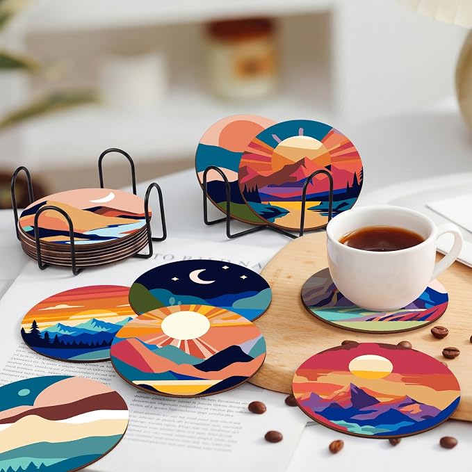 Reallnaive 8 Pcs Mountain Paint by Numbers Kit - Image 4