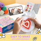 yuegool 6PCS Energy Punch Needle Coasters Kit, Easy DIY Punch Needle Embroidery - Image 4