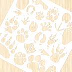 INFUNLY Paw Print Stencils for Painting 11.8" Animal Footprint Wall Stencil - Image 7