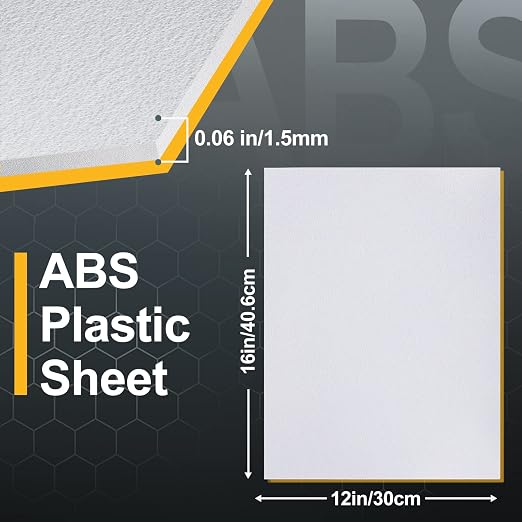 Plastic Sheet 12" x 16" x 0.06", Abs Plastic Sheets 6 Pack - Image 2