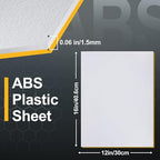Plastic Sheet 12" x 16" x 0.06", Abs Plastic Sheets 6 Pack - Image 2