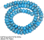 Songxi 5x8mm Natural Blue Emperor Stone Rondelle Beads, Gemstone - Image 2
