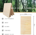 Cassny 13 Pack Basswood Sheets for Crafts- Thin Plywood Wood Sheets - Image 2