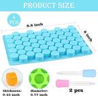 Sakolla Round Candy Molds Silicone, 220 Cavities Mini Cylinder Molds - Image 3