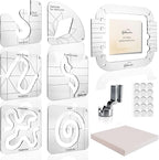 6 Pcs Free Motion Quilting Template Series by Halandar