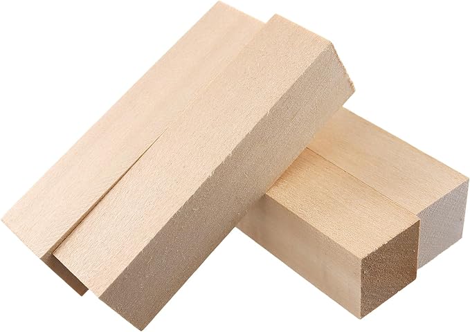 HAKZEON 30 Pack 4 x 1 x 1 Inch Basswood Carving Blocks, Unfinished Wooden Cubes - Image 3
