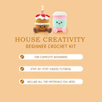 HOUSE CREATIVITY Crochet Kit for Beginners – Create a Cute Cake & Coffee Scene - Image 5