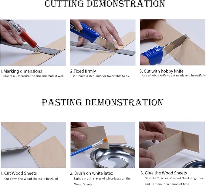 20 Pack Wood Sheets 5.9 x 3.9 x 0.08 Inch Basswood Sheets Unfinished Balsa Wood - Image 4