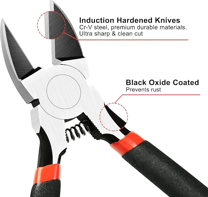 BOENFU Wire Snips Floral Wire Cutter Jewelry Wire Snippers 6 Inches 2 Pack - Image 4