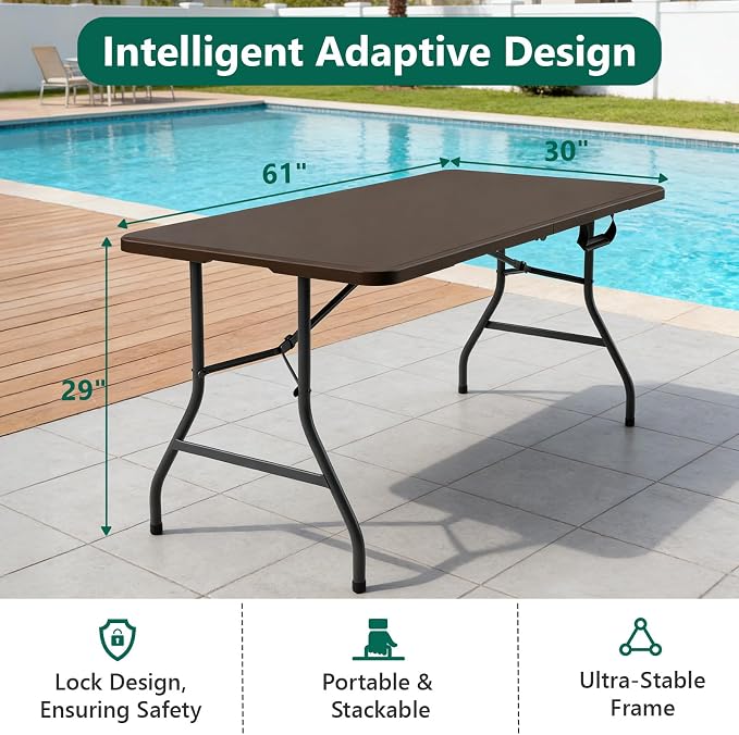 2 Pack Folding Table 5ft - Image 3