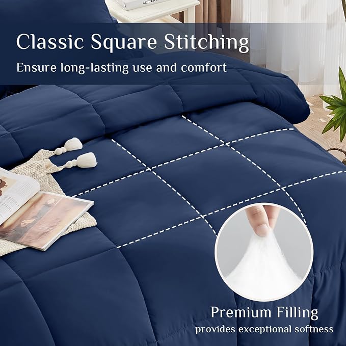 JOLLYVOGUE King Comforter Set, Ultra-Soft Bed in a Bag King Size 7 Pieces - Image 3