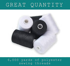 Black & White Sewing Thread - Image 2