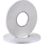 Tatuo 2 Rolls Double Sided Foam Tape 1/2 inches by 50 Feet White PE Foam Tape by Tatuo