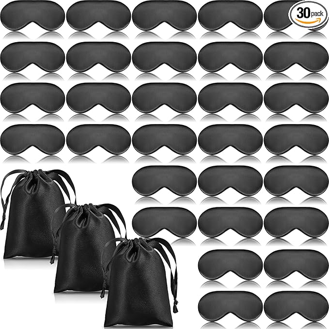 Xtinmee 30 Pieces Silk Sleep Mask Silk Eye Mask by Xtinmee