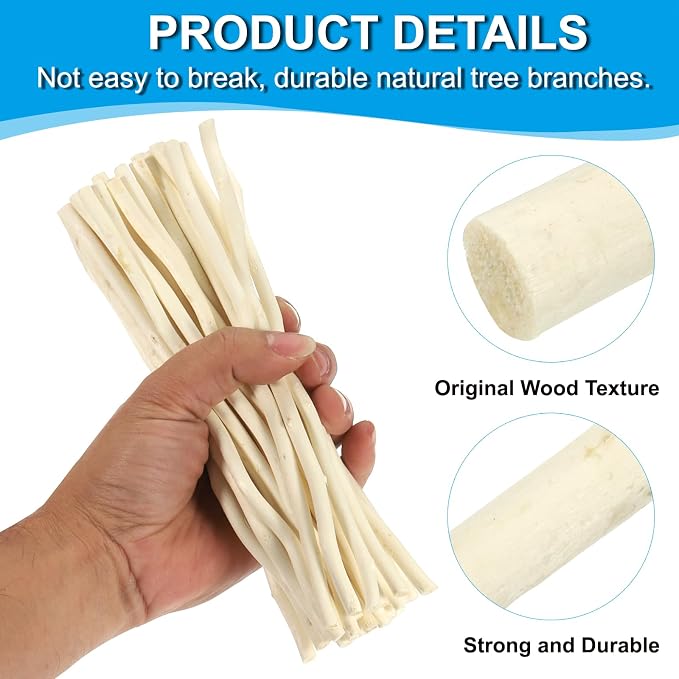 PATIKIL 60 Pcs / 30cm Wood Log Sticks, 0.2-0.5inch in Diameter Natural Driftwood - Image 3