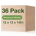 36 Pack Basswood Sheets, 3mm Plywood by Wowood