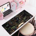 Desk Mat Green Bonsai Library Book Mouse Pad Big Vintage Aesthetic Desk Pad - Image 6