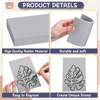 Frienda 30 Pack 4"x6" Rubber Carving Blocks Rubber Stamp Carving Linoleum Blocks - Image 3