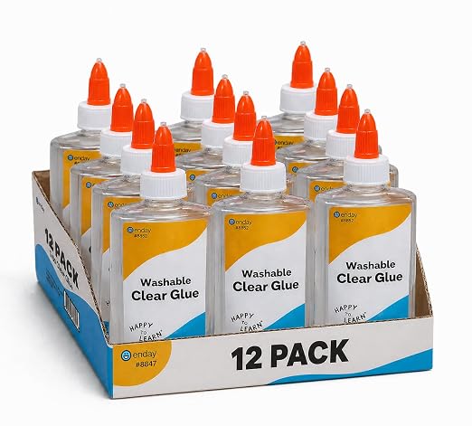 Enday Clear Glue 5oz for Slime – Liquid Craft Adhesive, Dries Clear, Teacher by Enday