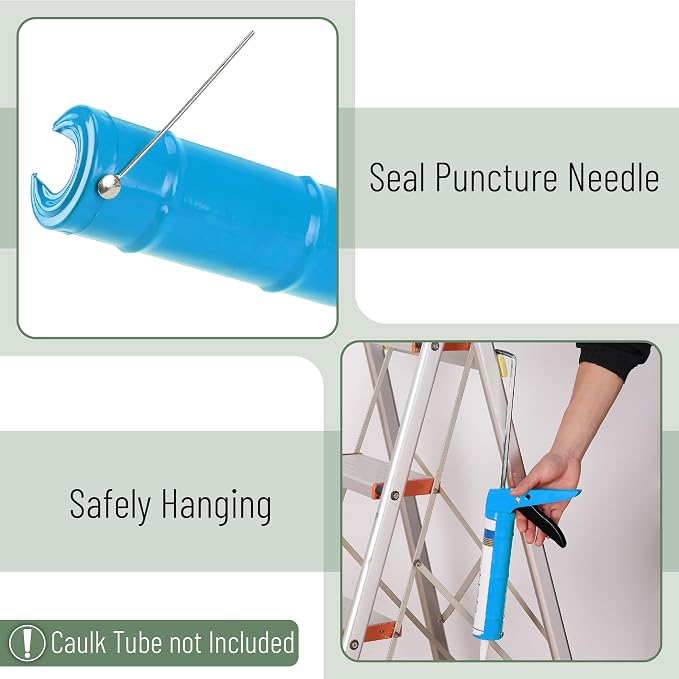 Bates- Caulking Silicone Gun, 10:1 Thrust Ratio, Hand Caulking Guns, No Drip - Image 3