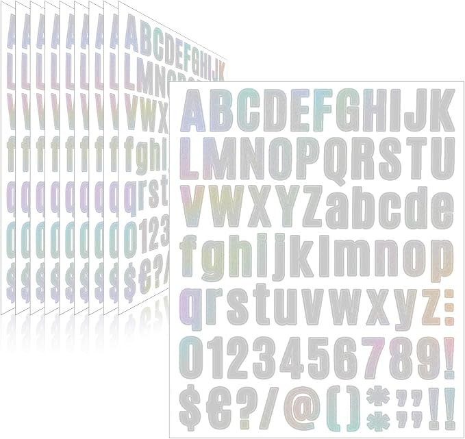Letter Stickers, Mailbox Numbers, 1 Inch Waterproof Vinyl Alphabet | 1 Inch by Llewyn