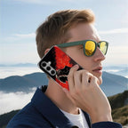 for Samsung Galaxy S25 Plus Case, Cool Dinosaur Red Black Pattern Glossy 2 in 1 - Image 7
