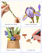 Rowood 3D Puzzles for Adults, DIY Mother's Day Wooden Flower Building Set Craft - Image 3