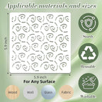 Geometric Texture Stencils for Crafts Reusable 25Pcs Stencils | DIY Art - Image 4