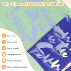 HTVRONT Royal Blue HTV Roll Heat Transfer Vinyl - Image 3