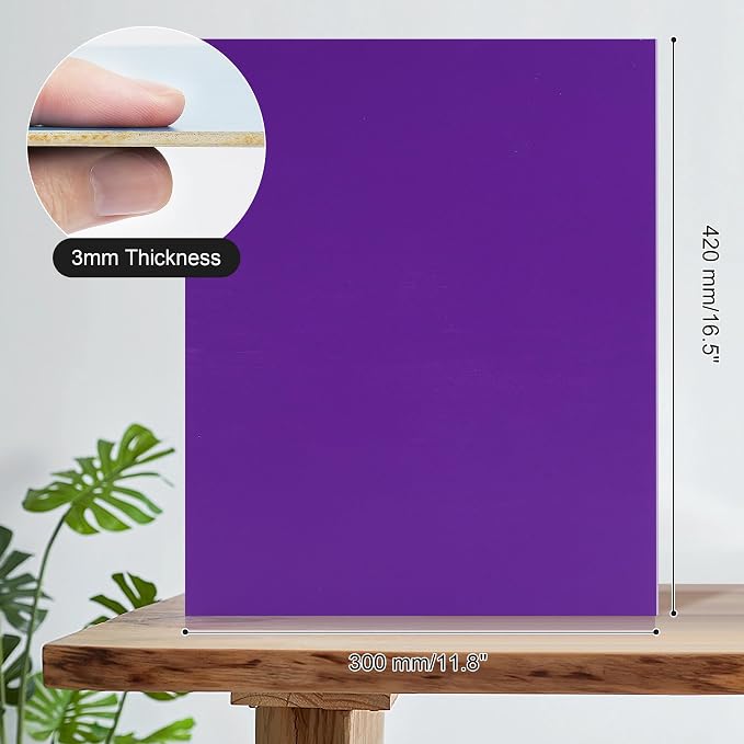 ROBOTIME 7-Pack Double-Sided Colored 1/8" Plywood Sheets - Image 2
