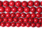 36pcs 10mm Natural Stone Beads Red Turquoise Gemstone Round Loose Beads - Image 2