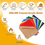 KINLINK 12x12 Plexiglass Sheets 1/8 inch Thick - 3mm Colored Cast Acrylic Sheet - Image 3