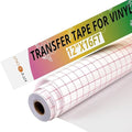HTVRONT Transfer Tape for Vinyl -12" x 16 FT w/Red Alignment Grid Transfer Paper by HTVRONT